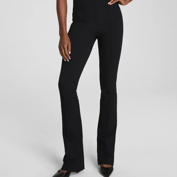SPANX supersmooth™ PerfectFit Ponte Micro Flare Pant Slacks Classic Black S - Picture 2 of 6